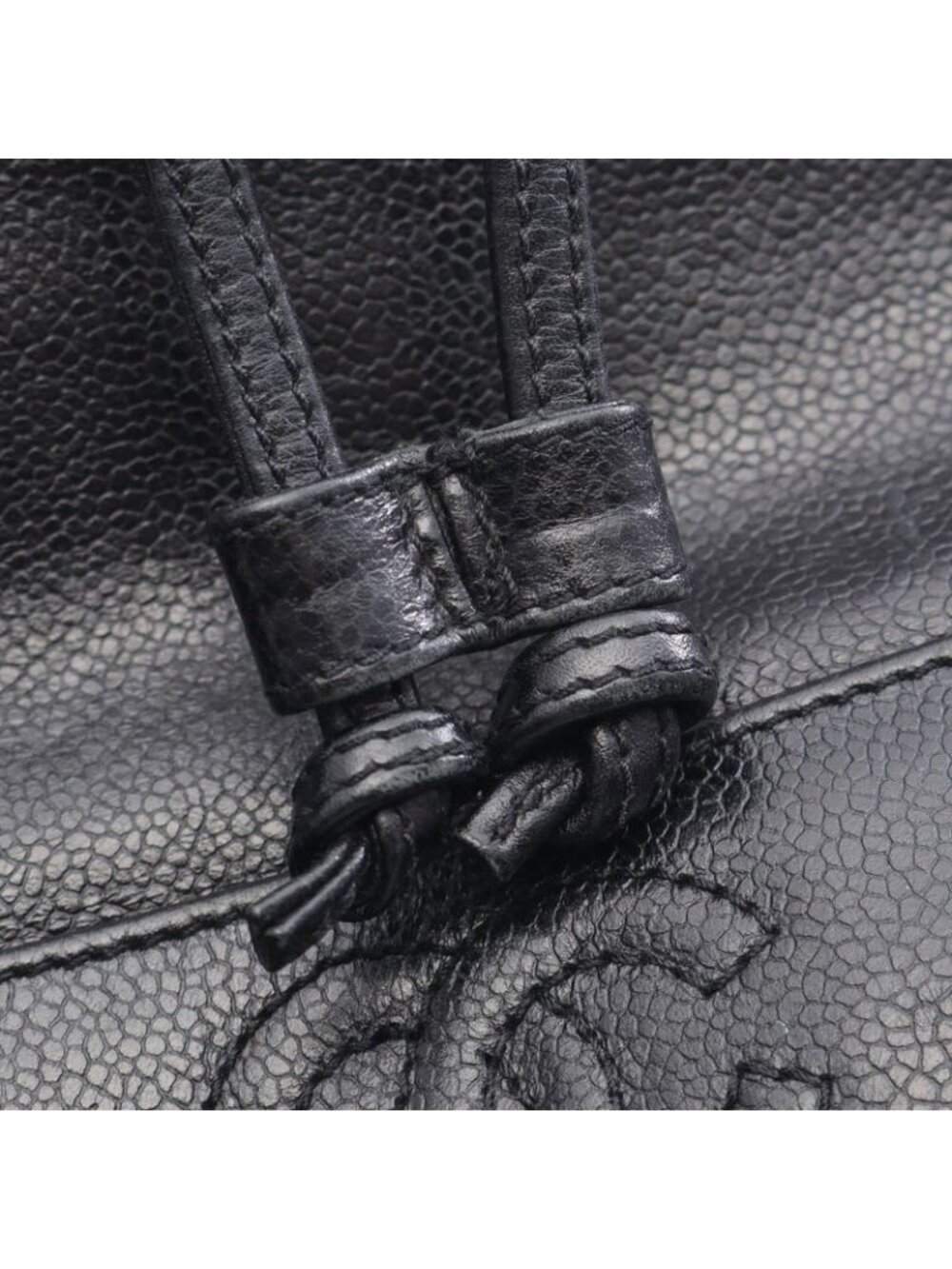 Chanel Rucksack Sac Backpack Triple Chain Black Calf - Picture 7 of 10